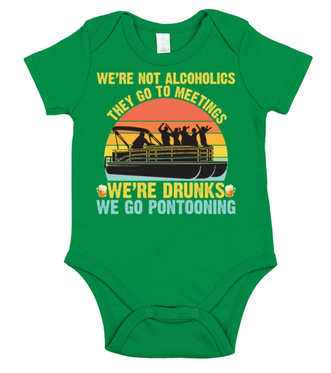 Were Drunks Go Pontooning Vintage Short Sleeve Baby One-Piece