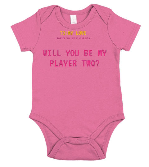 Will You Be My Player Two2125 Short Sleeve Baby One-Piece