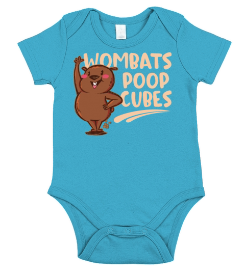 Wombats Poop Cubes For A Wombats Lover Short Sleeve Baby One-Piece