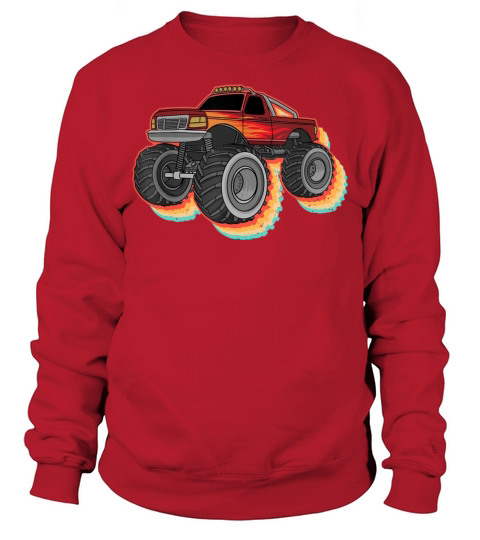 Cool Monster Truck Art For Men Women Vintage Monst Sweatshirt Unisex