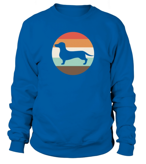 Dachshund Silhouette Retro Vintage Sweatshirt Unisex