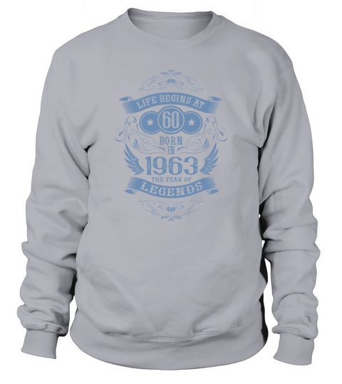 Das Leben beginnt mit 60 Jahren 1963 Geburtstag Sweatshirt Unisex