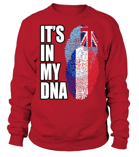 Fijian And French Mix Heritage DNA Flag Sweatshirt Unisex