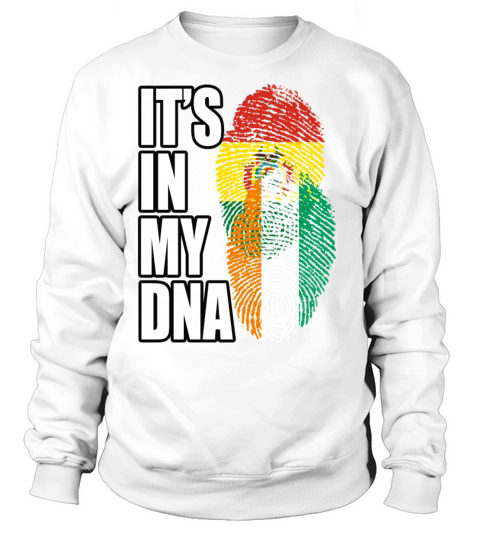 Ivorian And Bolivian Mix Heritage DNA Flag Sweatshirt Unisex