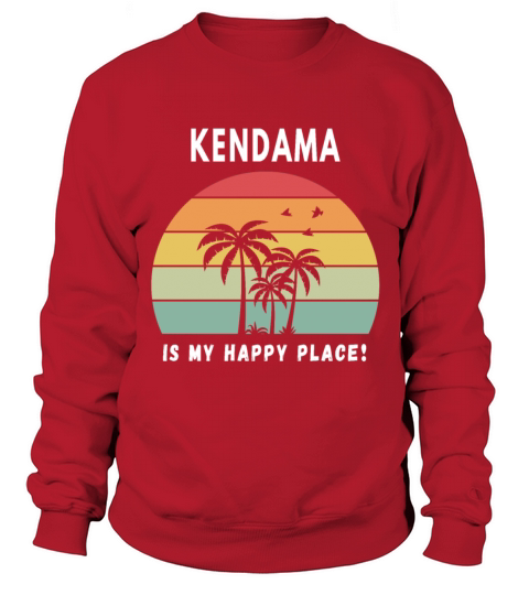Kendama Is My Happy Place Vintage Retro Sunset Sweatshirt Unisex