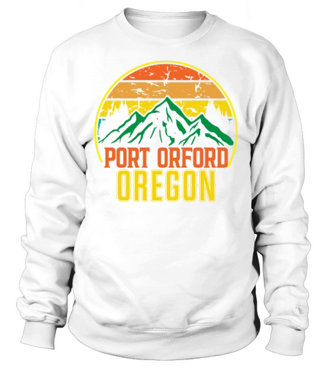 Oregon Port Orford Vintage Mountains Hiking Sweatshirt Unisex