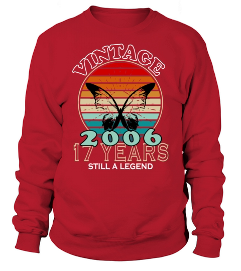 Vintage 17th Birthday 2006 Sports Gift Sweatshirt Unisex