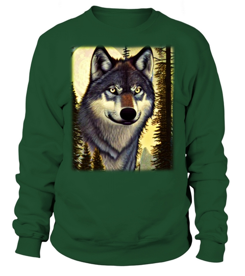 Wolf artwork design predator face imprint Sweatshirt Unisex