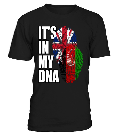 Afghan And British Mix Heritage DNA Flag T-Shirt Unisex