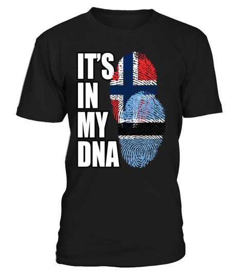 Botswana And Norwegian Mix Heritage DNA Flag T-Shirt Unisex