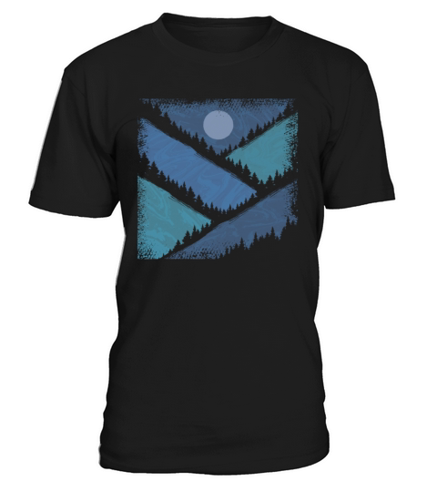 Geometry Mountains With Forest Vintage T-Shirt Unisex