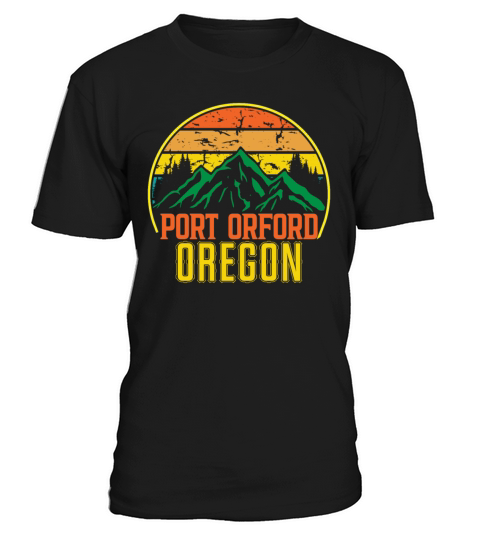 Oregon Port Orford Vintage Mountains Hiking T-Shirt Unisex