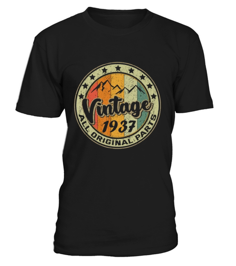 Vintage 1937 Retro 85 Year Old Gift 85th Birthday T-Shirt Unisex