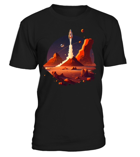 Vintage Space Science Mars Fiction Geek Solar T-Shirt Unisex