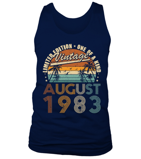 40th birthday vintage august 1983 one of a kind Tank Top Unisex