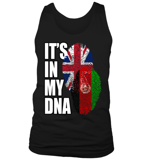 Afghan And British Mix Heritage DNA Flag Tank Top Unisex