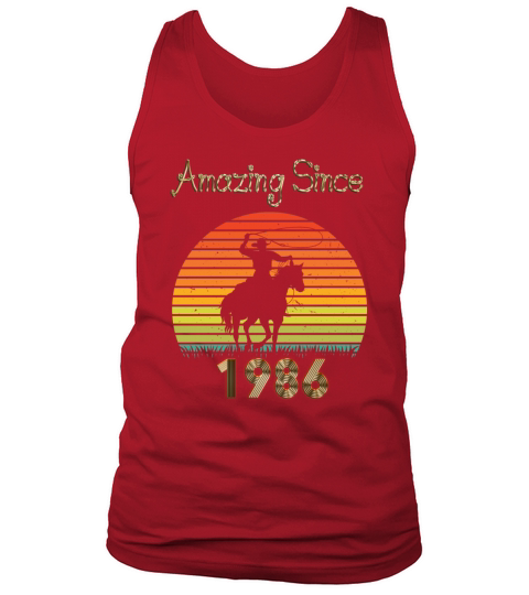 Amazing Since 1986 Vintage Birthday Shirts for Men Tank Top Unisex