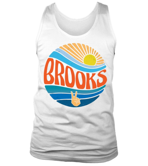 Brooks Shirt Vintage Sunset Brooks Groovy Tie Dye Tank Top Unisex