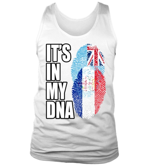Fijian And French Mix Heritage DNA Flag Tank Top Unisex