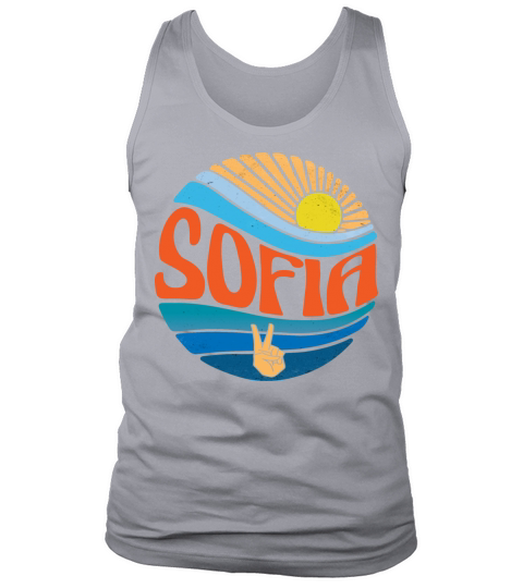 Sofia Shirt Vintage Sunset Sofia Groovy Tie Dye Tank Top Unisex