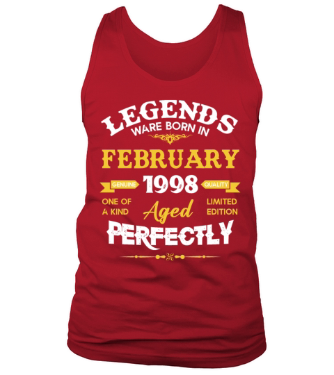 Vintage Aged To Perfection February 1998 Tank Top Unisex
