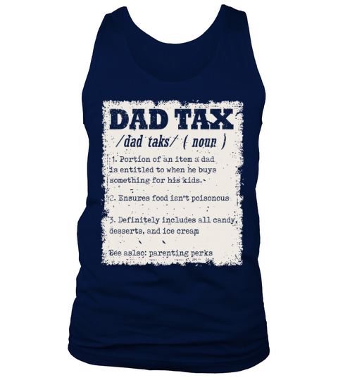 Vintage Dad Tax Definition Men Funny Fathers Day Tank Top Unisex