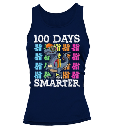 100 Days Of School Boys Shirt T Rex Smarter Kids Tank top Woman