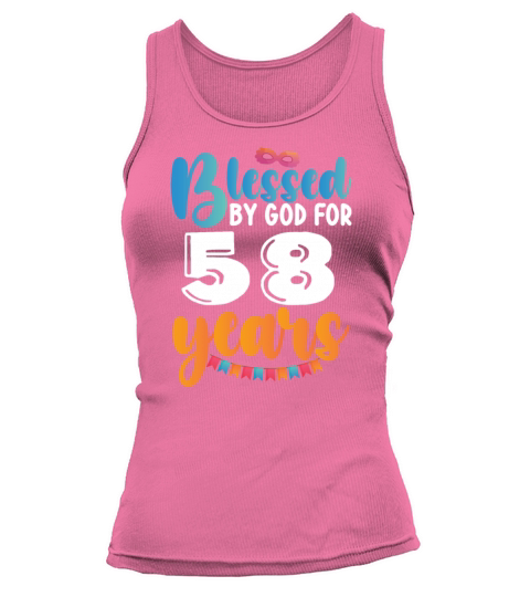 Birthday Blessed by God for 58 Years Tank top Woman