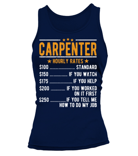 Carpenter Hourly Rates Tank top Woman