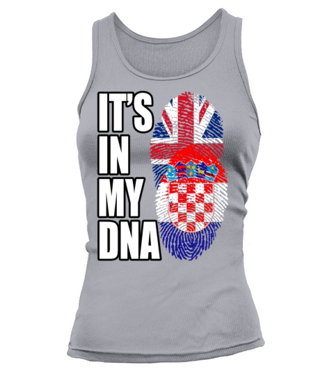 Croatian And British Mix Heritage DNA Flag Tank top Woman