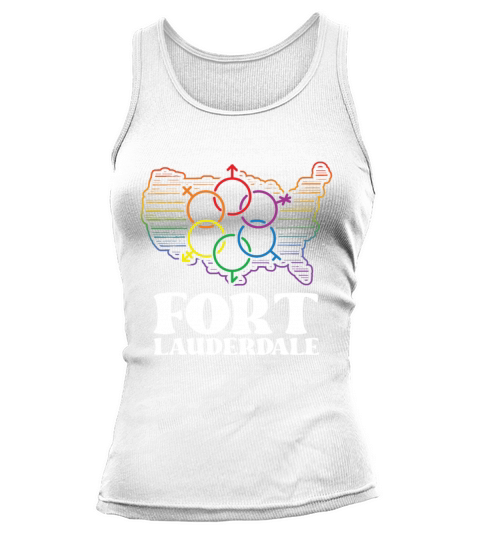 Fort Lauderdale Pride Flag Pride Month LGBTQ Flag Tank top Woman