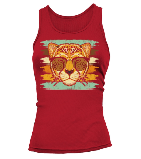 Retro Cheetah over Zookeeper Wildlife Animal Zoo Tank top Woman
