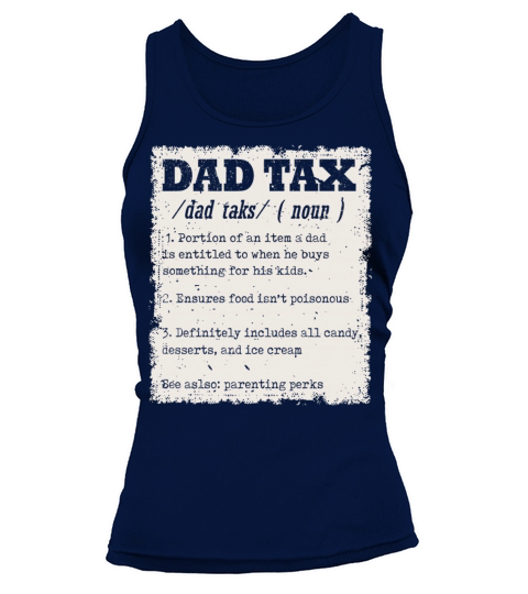 Vintage Dad Tax Definition Men Funny Fathers Day Tank top Woman