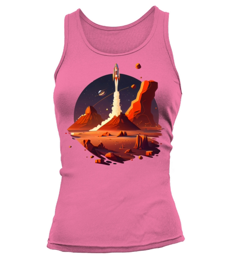 Vintage Space Science Mars Fiction Geek Solar Tank top Woman