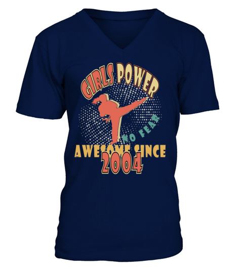 2004 vinatge Girls Power Birthday V-Neck T-shirt