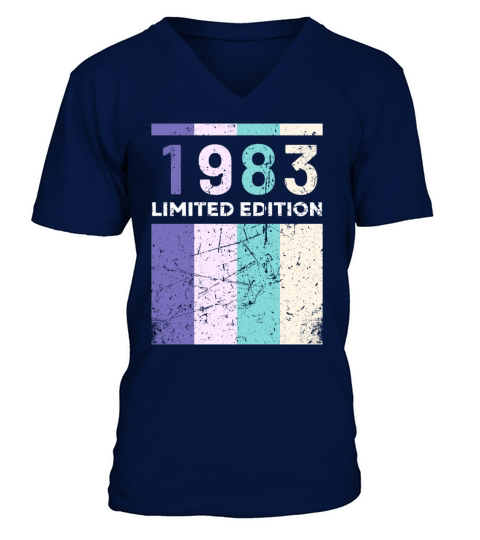 40 Years Vintage 1983 Retro 40th Birthday V-Neck T-shirt