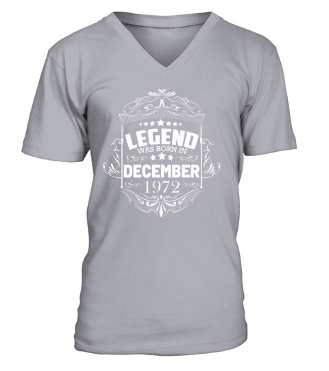 50th Birthday Gifts Born 1972 December V-Neck T-shirt