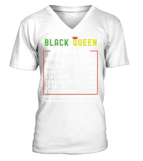 Black Melanin Pride Black History Month V-Neck T-shirt