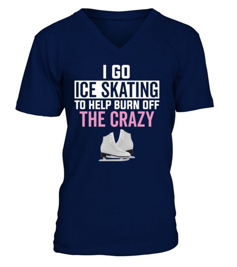Funny Ice Skating Design Ice Skater Cool Ice V-Neck T-shirt