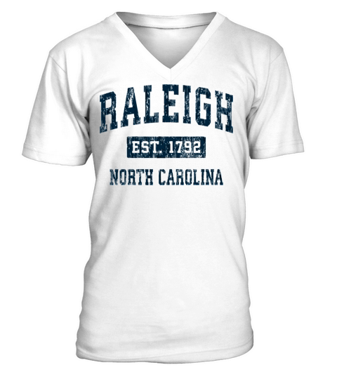 Raleigh North Carolina Nc Vintage Sports Design Na V-Neck T-shirt