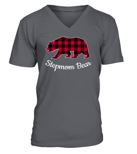 Stepmom Bear V-Neck T-shirt
