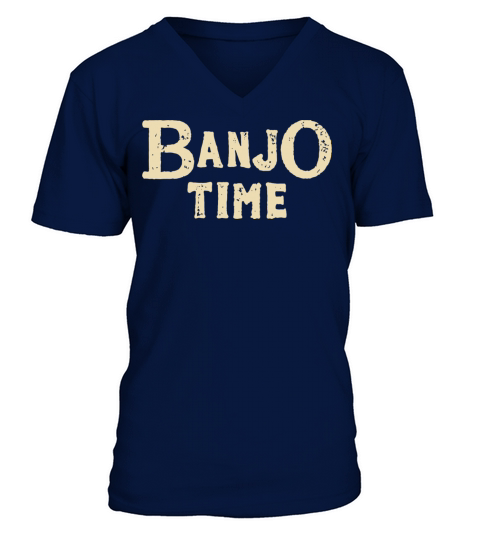 Vintage Banjo Time Retro For Guitar Players V-Neck T-shirt