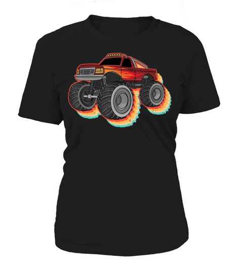 Cool Monster Truck Art For Men Women Vintage Monst Women's T-Shirt