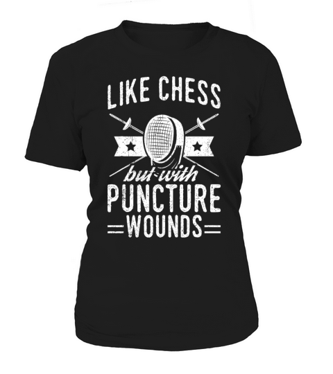 Funny Fencing Design Like Chess But With Puncture Women's T-Shirt