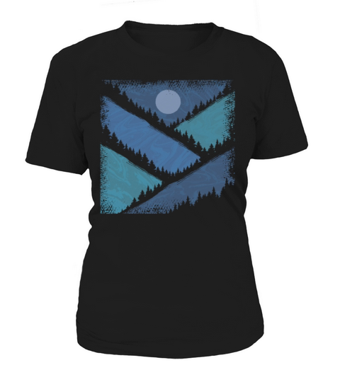 Geometry Mountains With Forest Vintage Women's T-Shirt