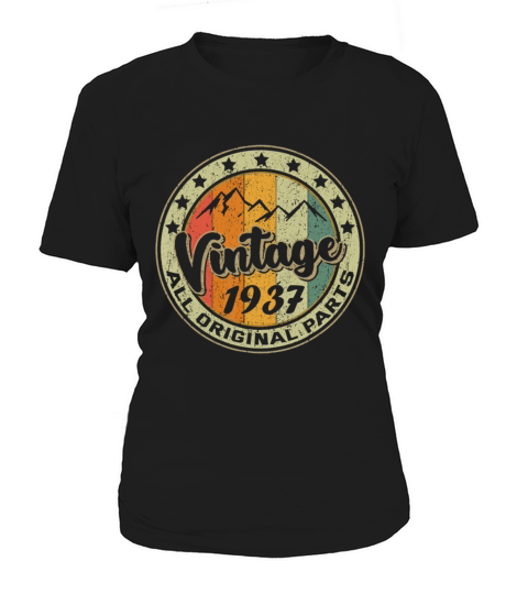 Vintage 1937 Retro 85 Year Old Gift 85th Birthday Women's T-Shirt