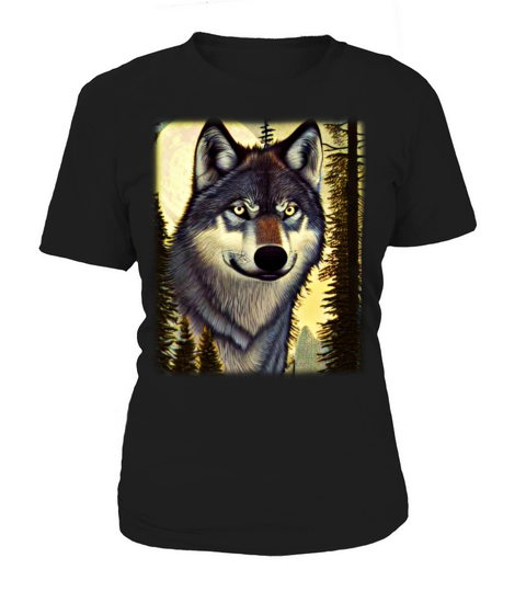 Wolf artwork design predator face imprint Women's T-Shirt