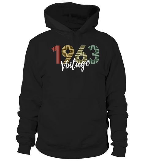 60 Years Vintage 1963 Retro 60th Birthday Hoodie Unisex