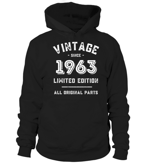 60 Years Vintage 1963 Retro 60th Birthday Hoodie Unisex