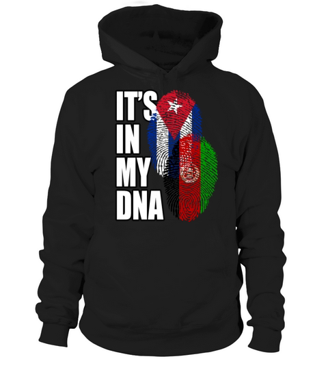 Afghan And Cuban Mix Heritage DNA Flag Hoodie Unisex